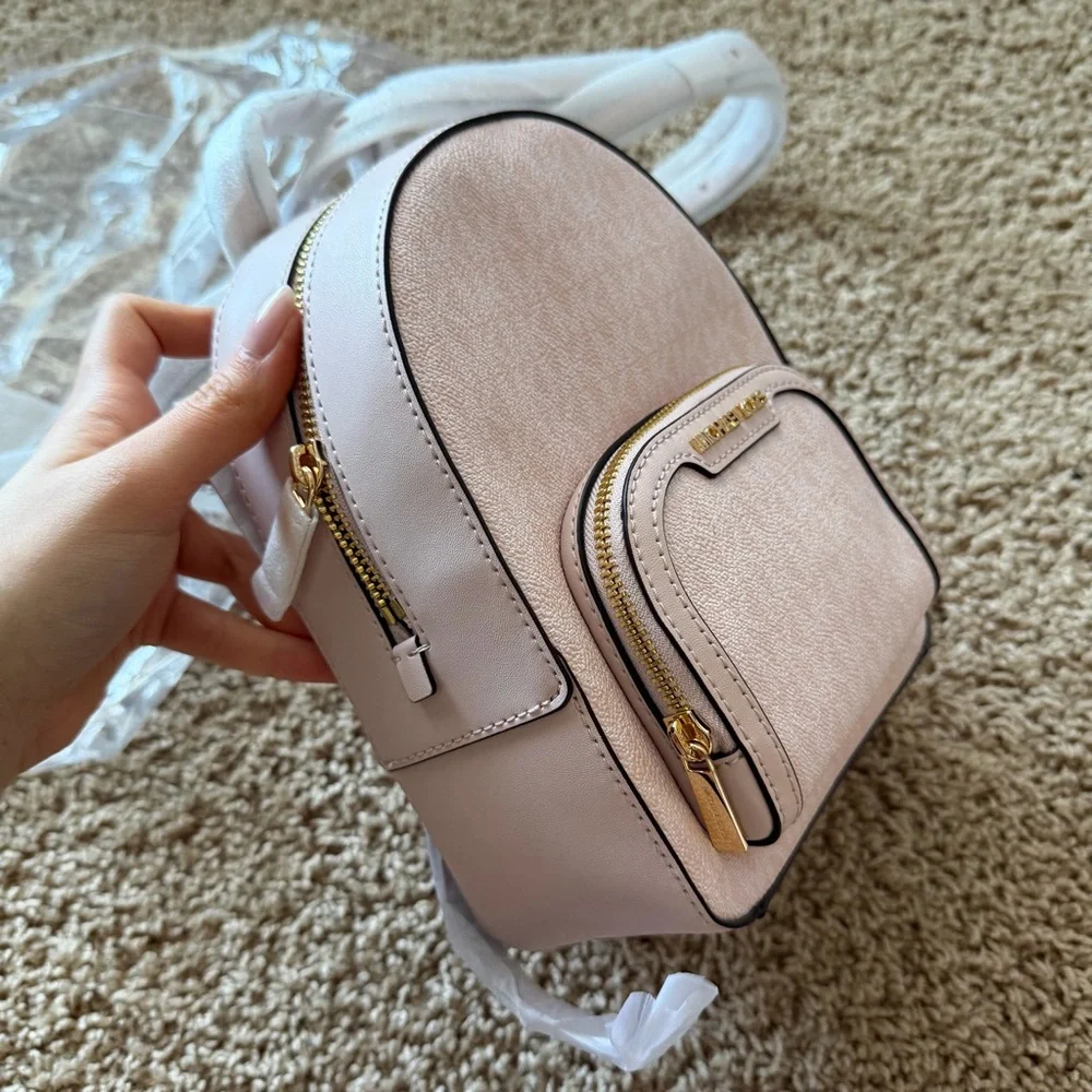 Michael Kors Jaycee XS Convertible Zip Pocket Backpack Bag Light Powder Blush - Picture 5 of 6
